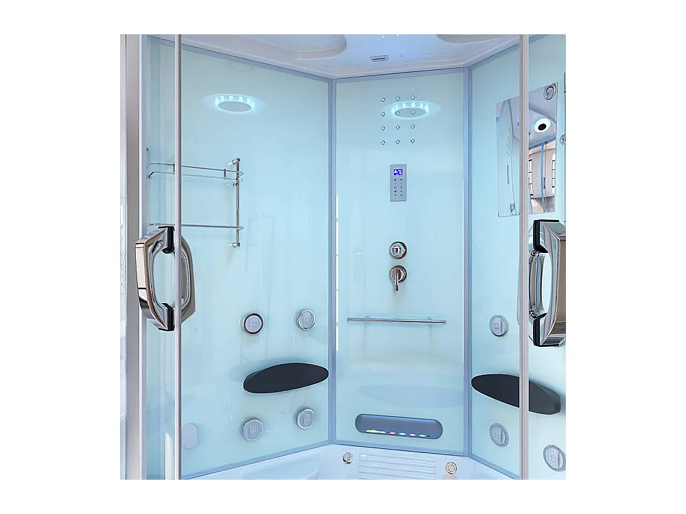 Home Deluxe Douche à vapeur EXCLUSIVE Blanc