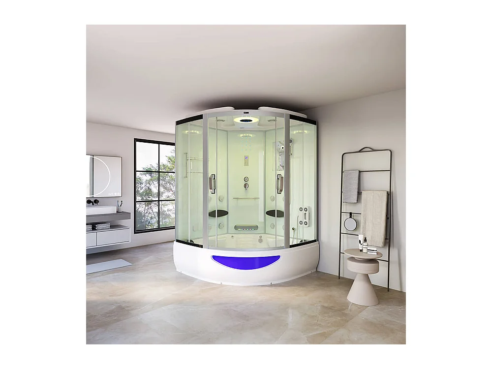 Home Deluxe Douche à vapeur EXCLUSIVE Blanc