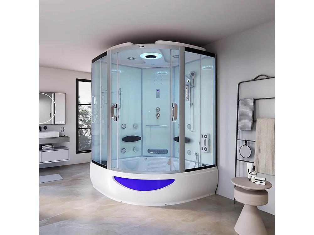 Home Deluxe Douche à vapeur EXCLUSIVE Blanc