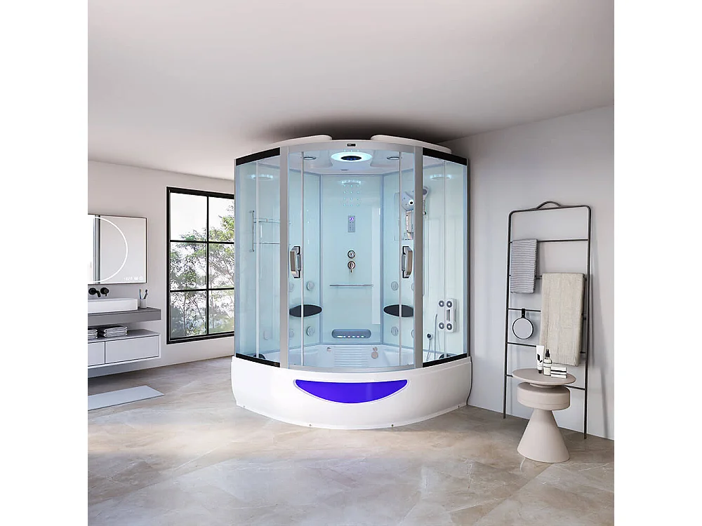 Home Deluxe Douche à vapeur EXCLUSIVE Blanc