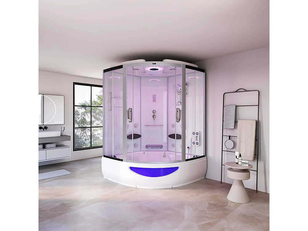 Home Deluxe Douche à vapeur EXCLUSIVE Blanc