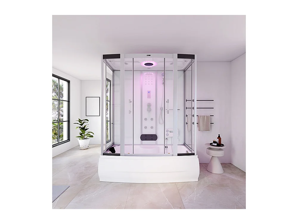 Home Deluxe Douche à vapeur DIAMOND BIG Blanc