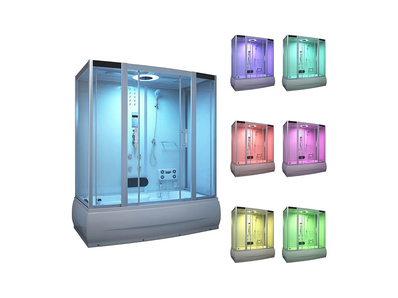 Home Deluxe Douche à vapeur DIAMOND BIG Blanc