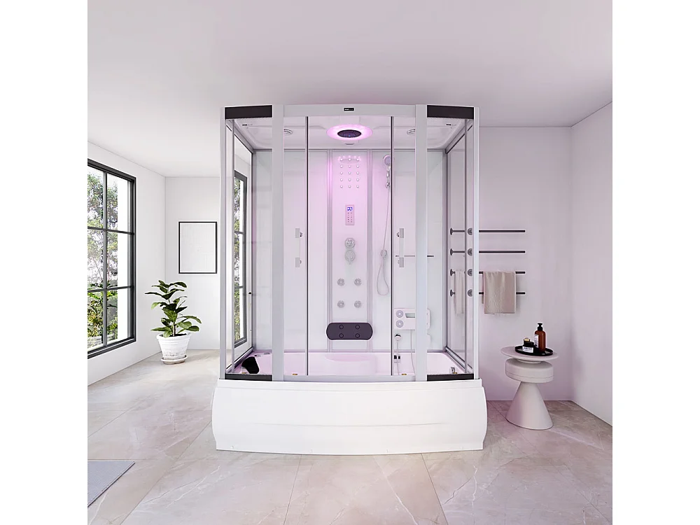 Home Deluxe Douche à vapeur DIAMOND BIG Blanc