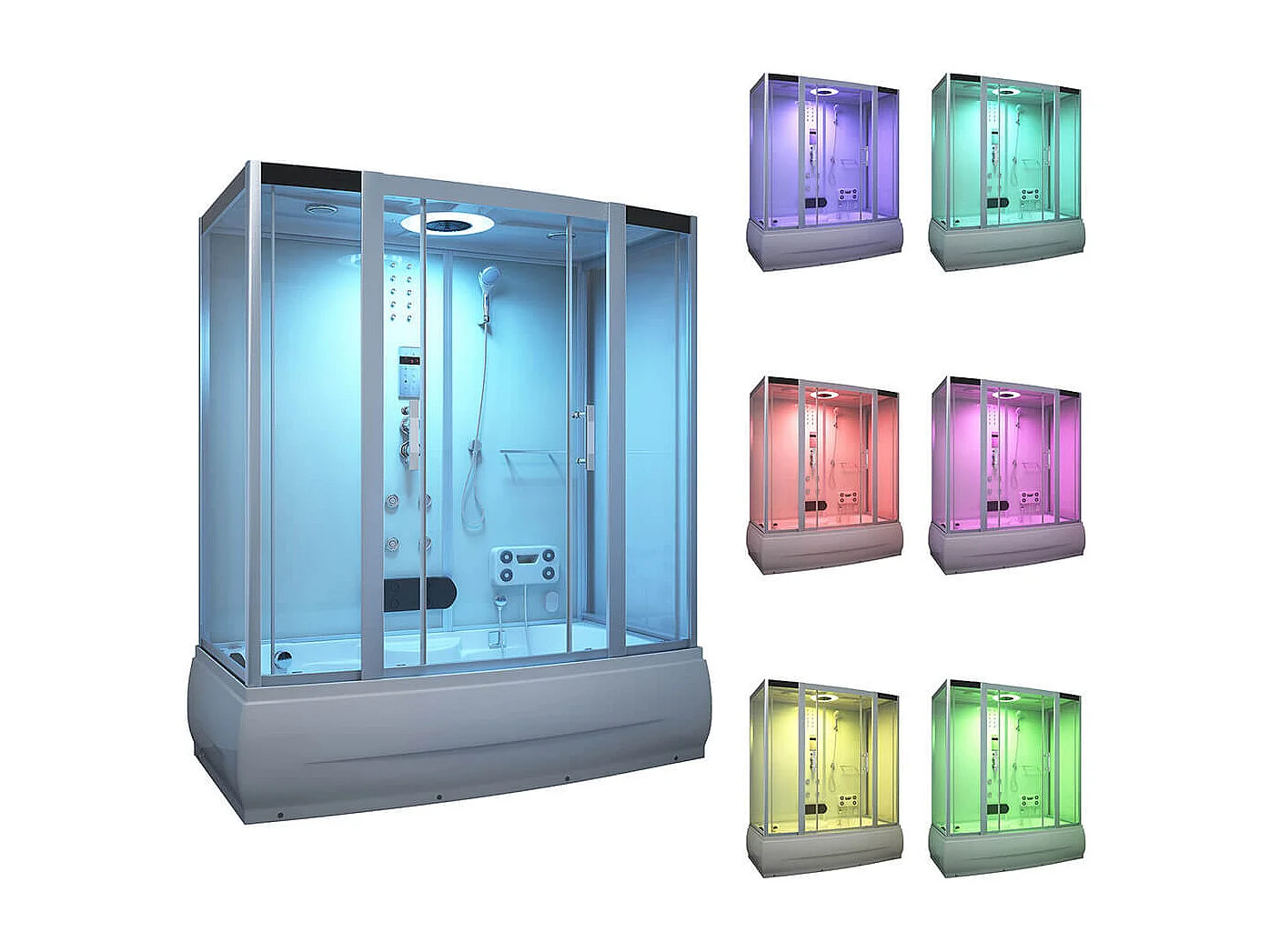 Home Deluxe Douche à vapeur DIAMOND BIG Blanc