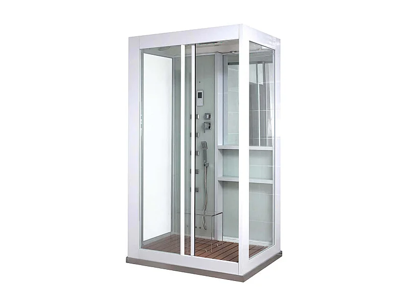 Home Deluxe Douche à vapeur WHITE LUXORY XL