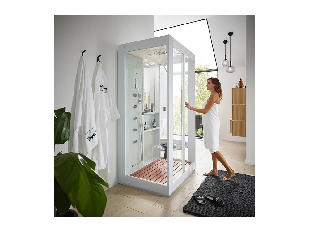 Home Deluxe Douche à vapeur WHITE LUXORY XL