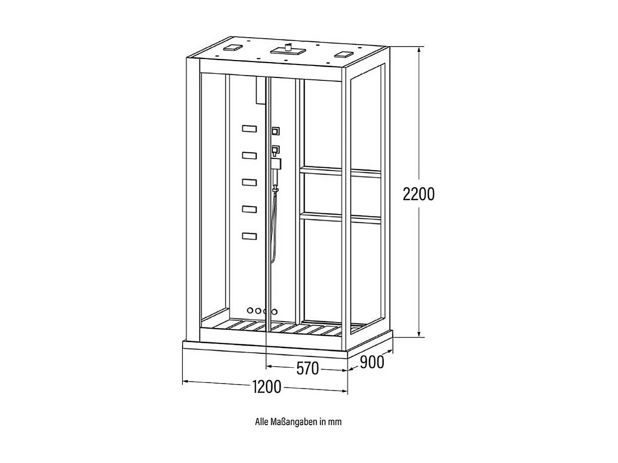 Home Deluxe Douche à vapeur WHITE LUXORY XL