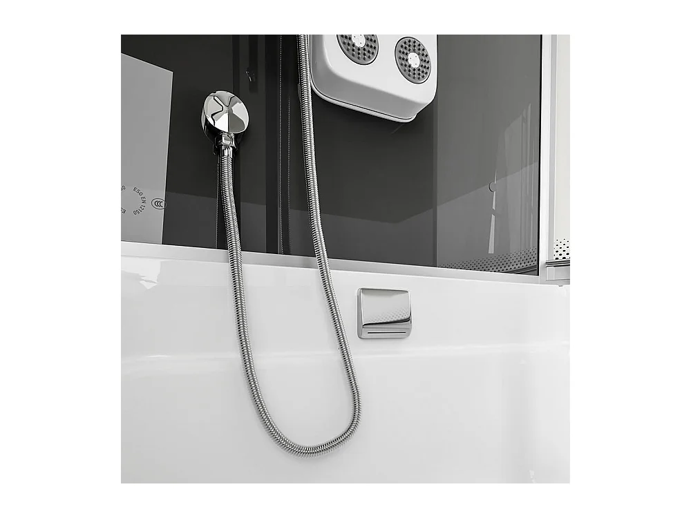 Home Deluxe Douche à vapeur ALLIN 2en1 Noir Droite