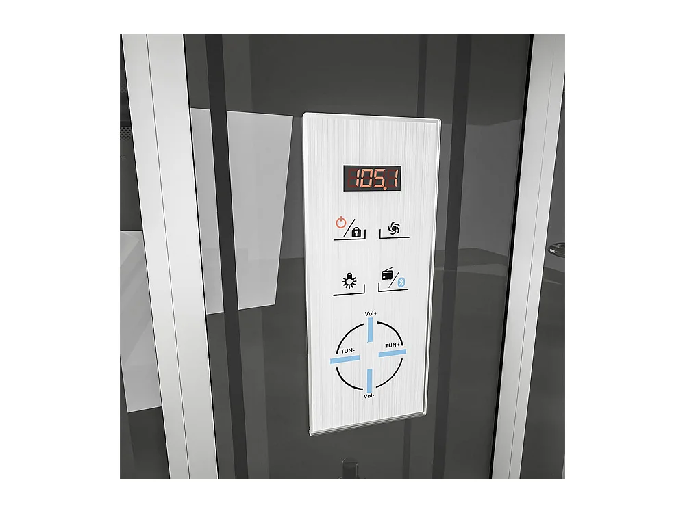 Home Deluxe Douche à vapeur ALLIN 2en1 Noir Droite