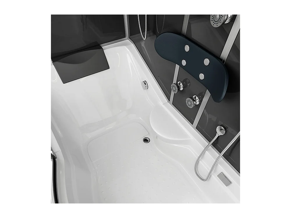 Home Deluxe Douche à vapeur ALLIN 2en1 Noir Droite