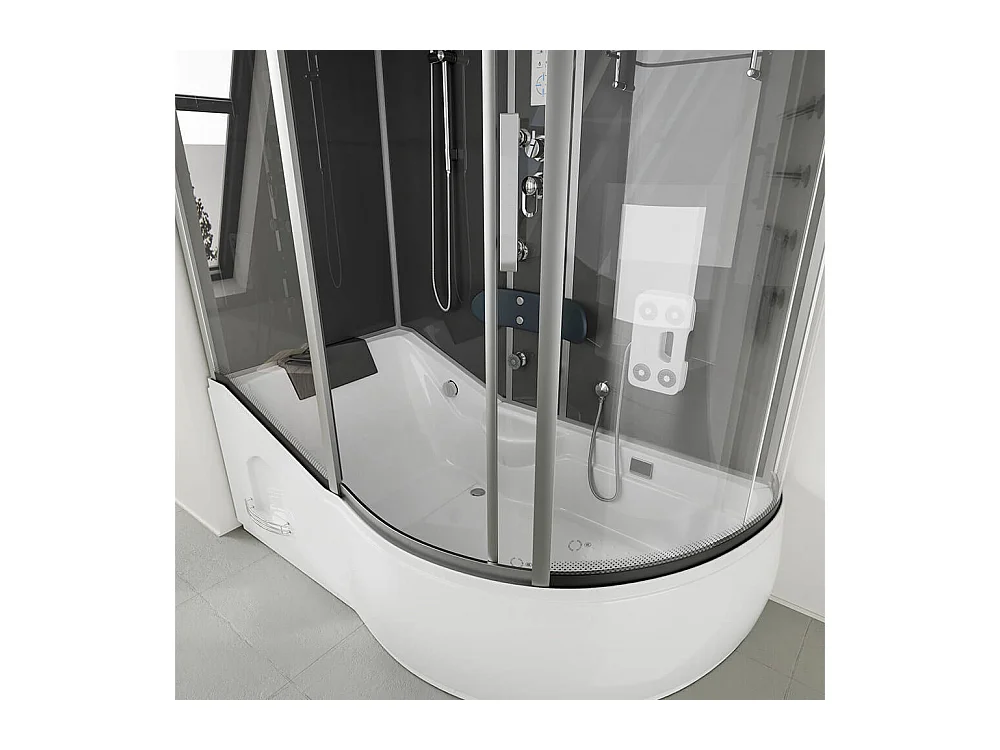 Home Deluxe Douche à vapeur ALLIN 2en1 Noir Droite