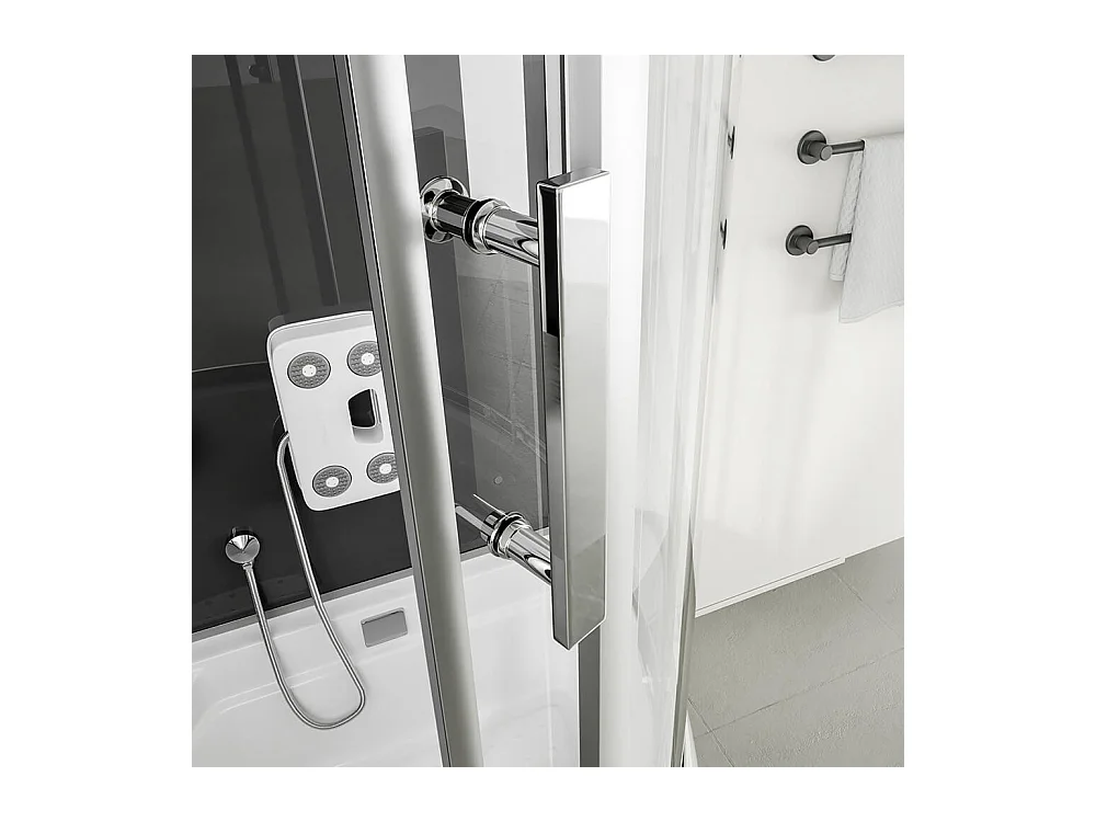 Home Deluxe Douche à vapeur ALLIN 2en1 Noir Droite