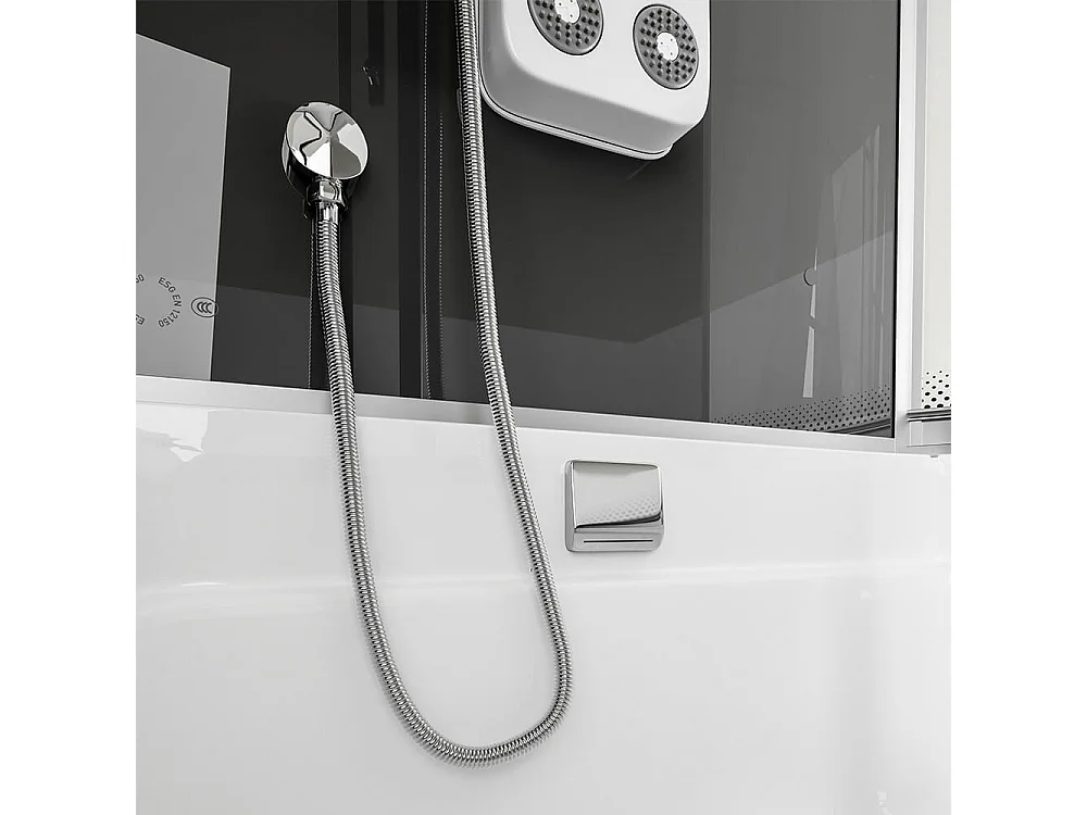 Home Deluxe Douche à vapeur ALLIN 2en1 Noir Droite