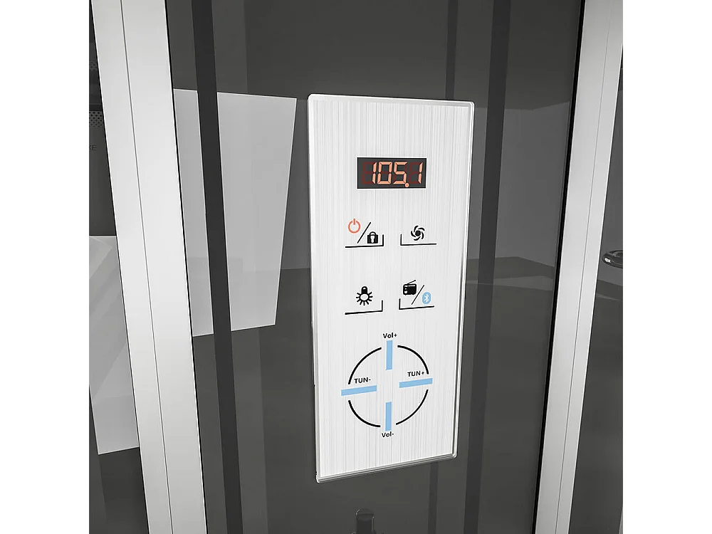 Home Deluxe Douche à vapeur ALLIN 2en1 Noir Droite