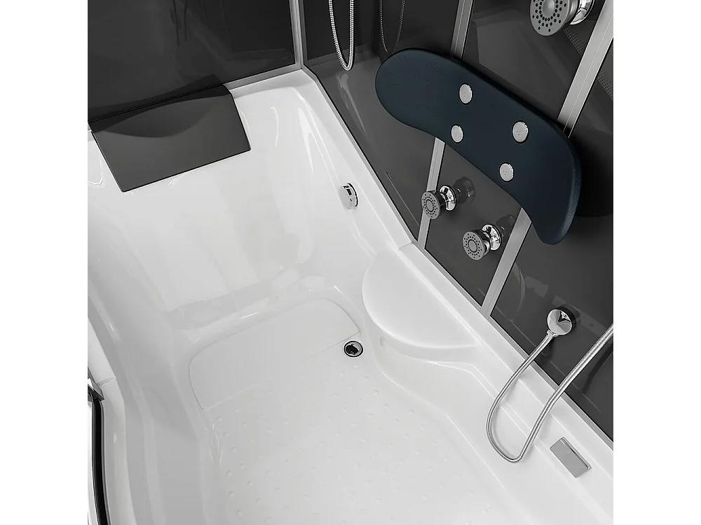Home Deluxe Douche à vapeur ALLIN 2en1 Noir Droite
