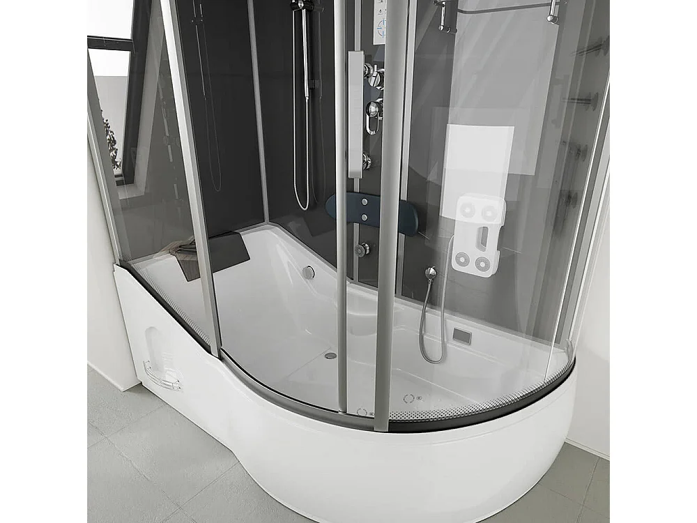 Home Deluxe Douche à vapeur ALLIN 2en1 Noir Droite