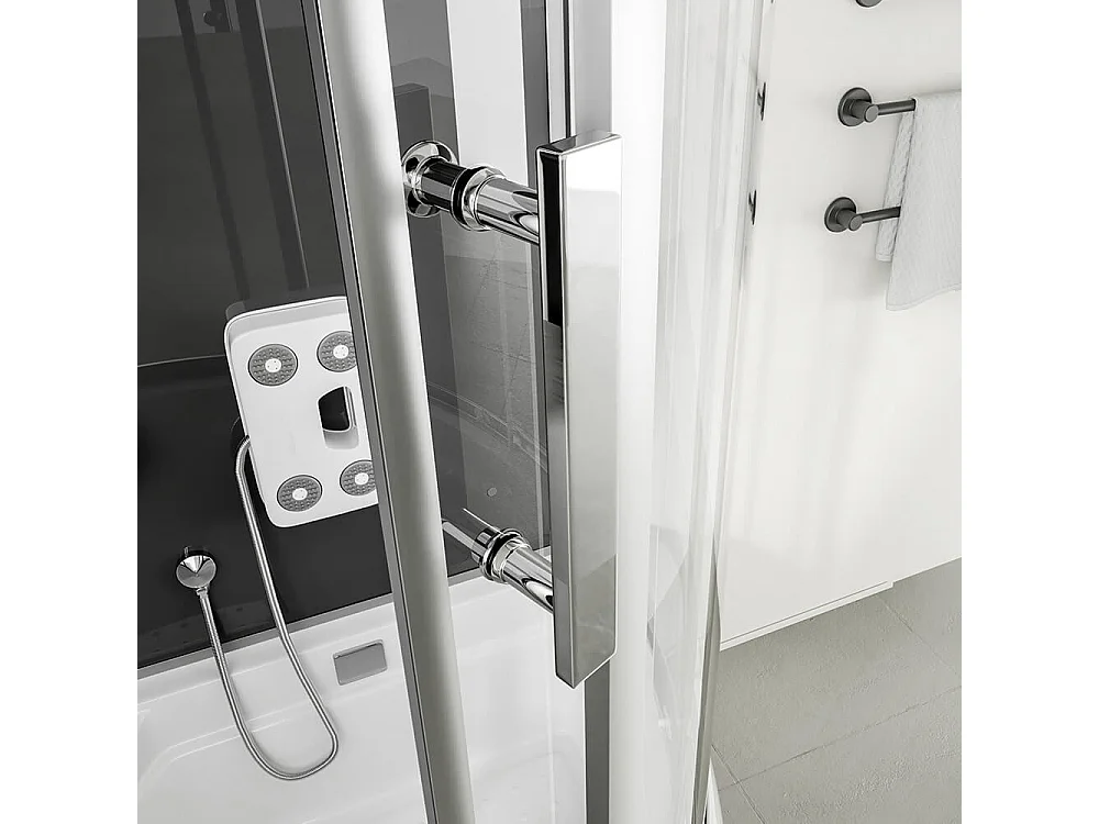 Home Deluxe Douche à vapeur ALLIN 2en1 Noir Droite