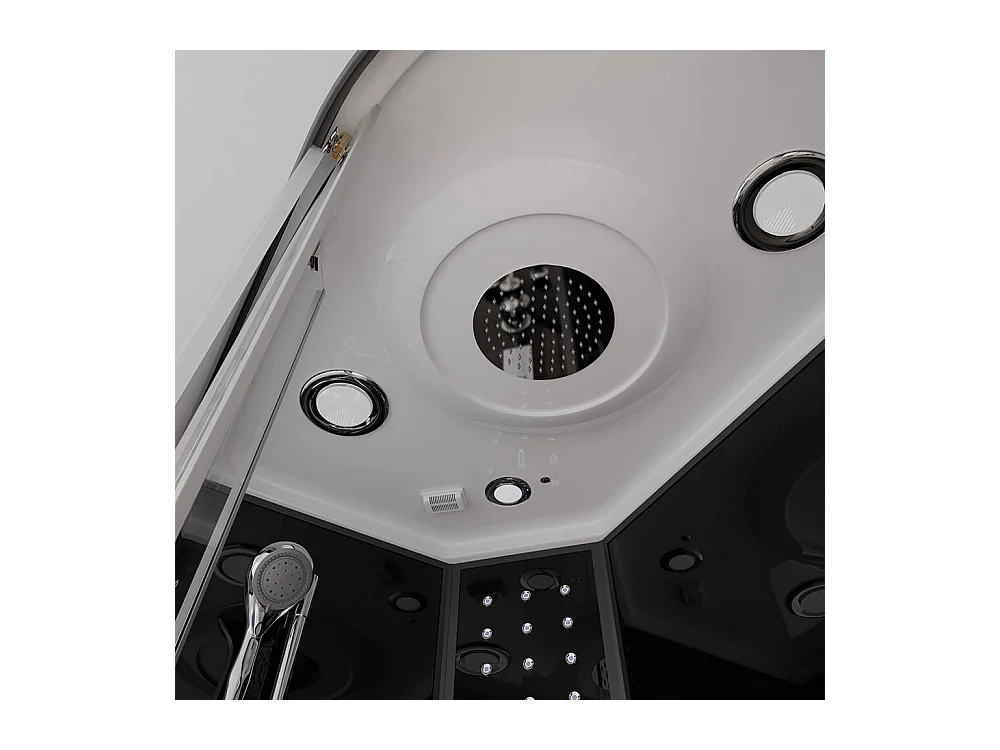 Home Deluxe Douche à vapeur BLACK PEARL 120 x 80 cm Droite