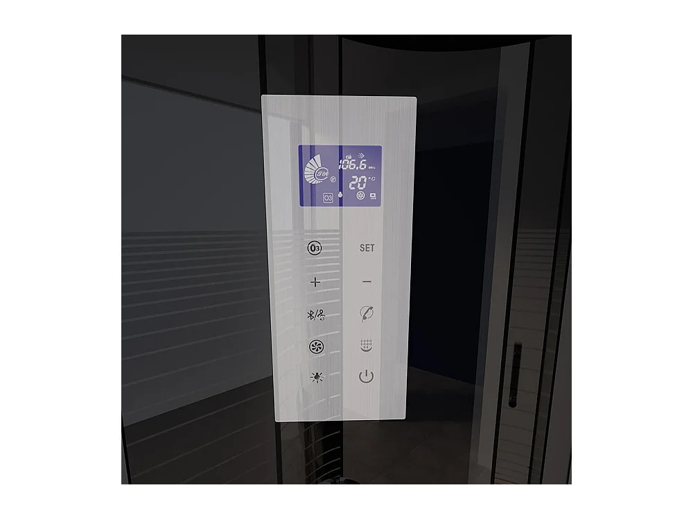 Home Deluxe Douche à vapeur BLACK PEARL 120 x 80 cm Droite