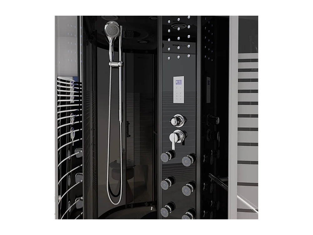 Home Deluxe Douche à vapeur BLACK PEARL 120 x 80 cm Droite