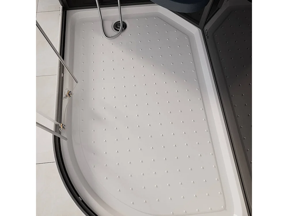 Home Deluxe Douche à vapeur BLACK PEARL 120 x 80 cm Droite