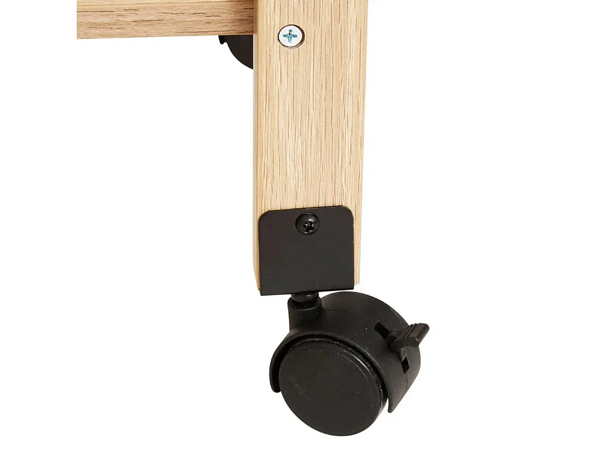 Desserte 3 niveaux coloris effet bois clair - Longueur 40 x Profondeur 30 x Hauteur 80 cm