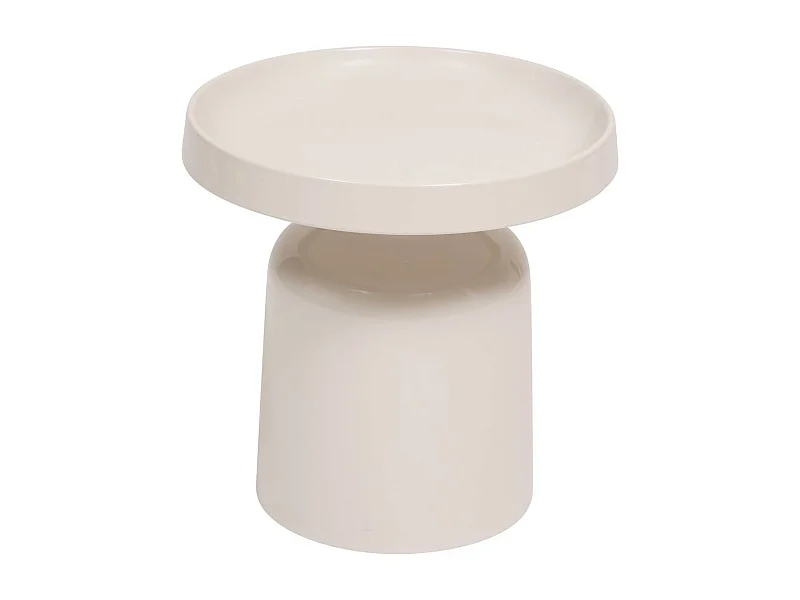 Table d'appoint, table basse ronde en acier - Diamètre 43 x Hauteur 42 cm