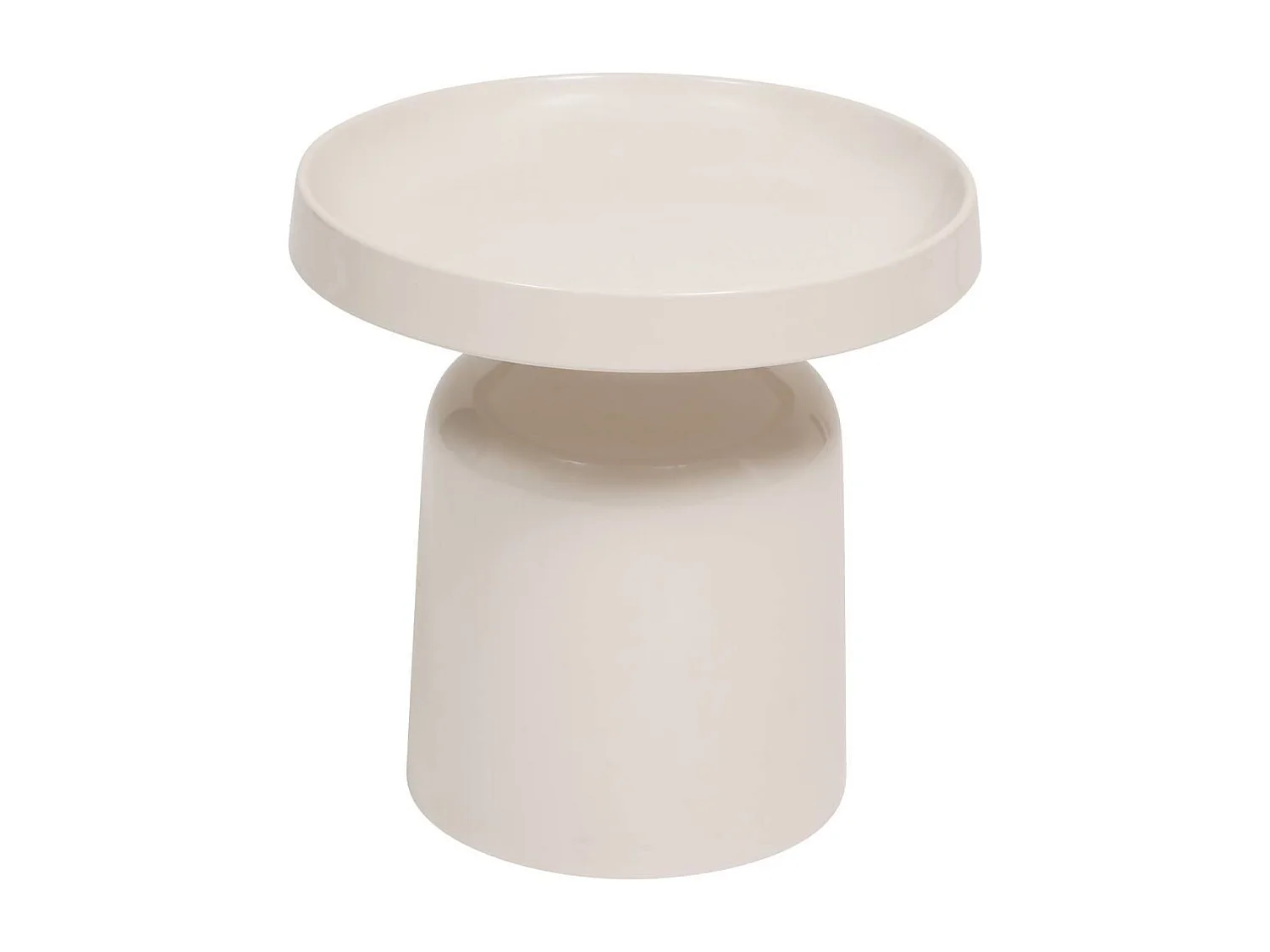 Table d'appoint, table basse ronde en acier - Diamètre 43 x Hauteur 42 cm