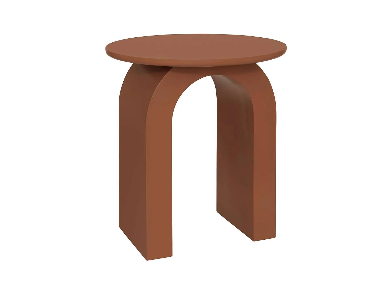 Table d'appoint, table ronde coloris marron - Diamètre 40 x Hauteur 45 cm
