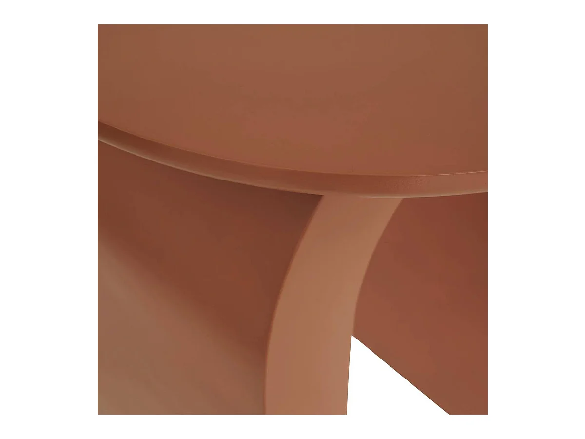 Table d'appoint, table ronde coloris marron - Diamètre 40 x Hauteur 45 cm