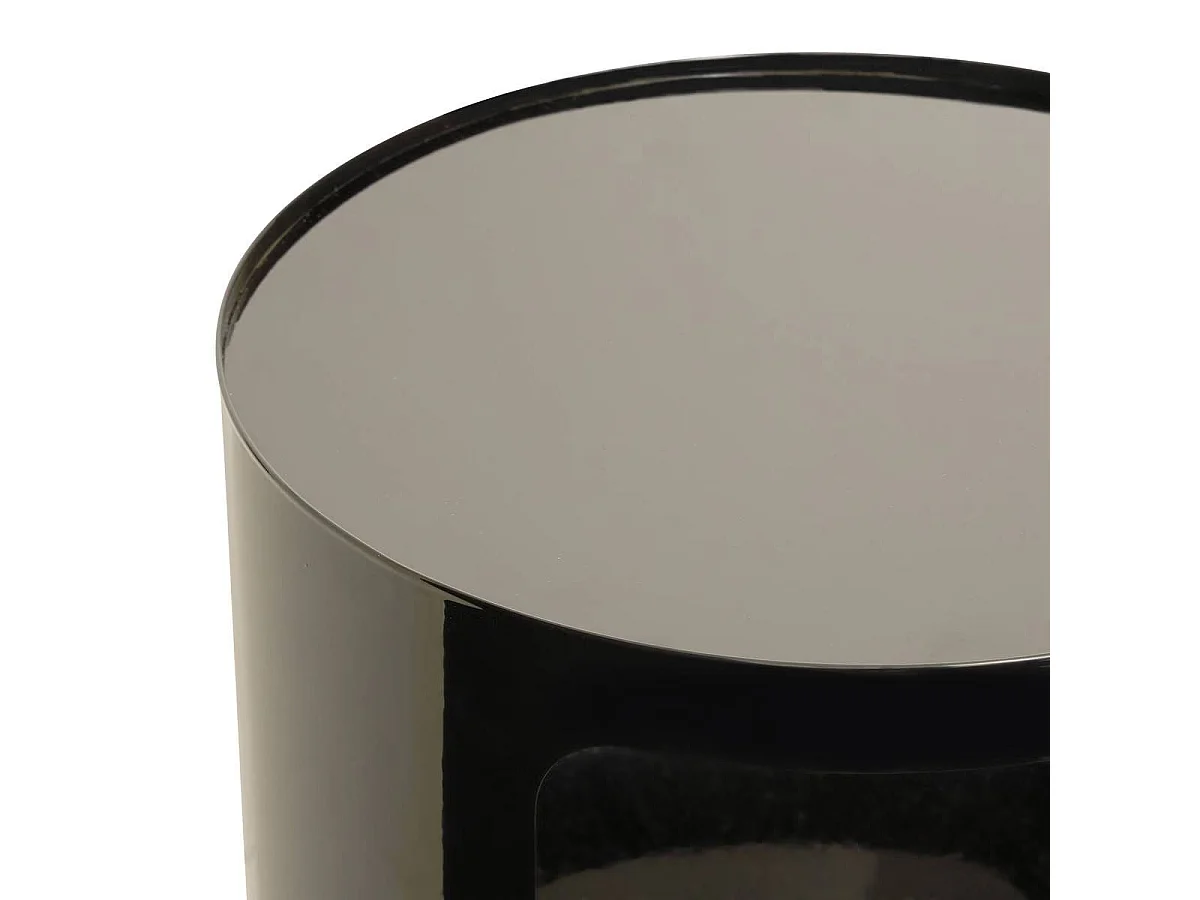 Table d'appoint, table basse ronde en acier Noir- Diamètre 32,5 x Hauteur 45 cm