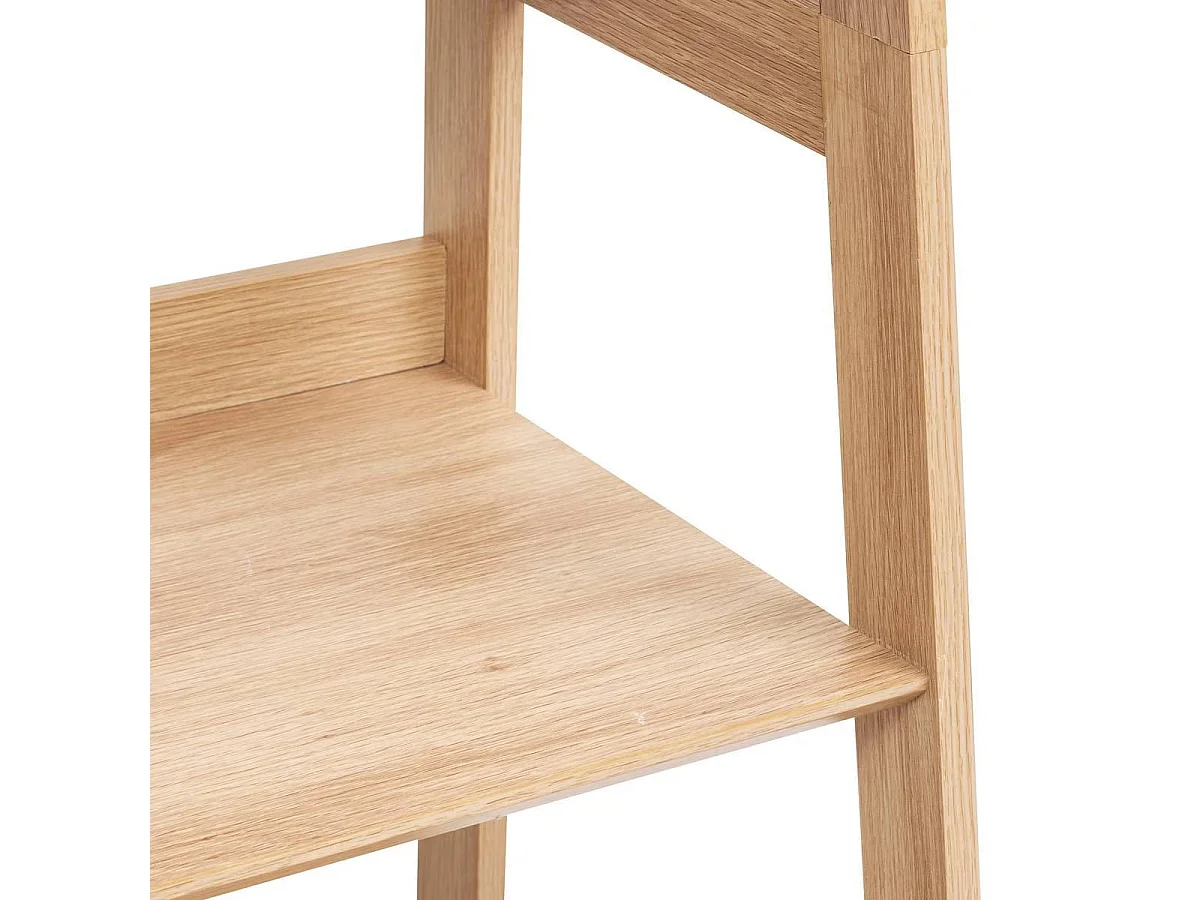 Etagère 4 niveaux coloris effet bois naturel - Longueur 76 x largeur 43 x Hauteur 146 cm