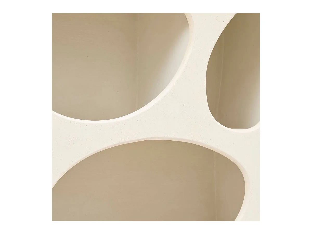 Etagère meuble de rangement coloris ivoire - Longueur 80,5 x Profondeur 36,2 x Hauteur 181,2 cm