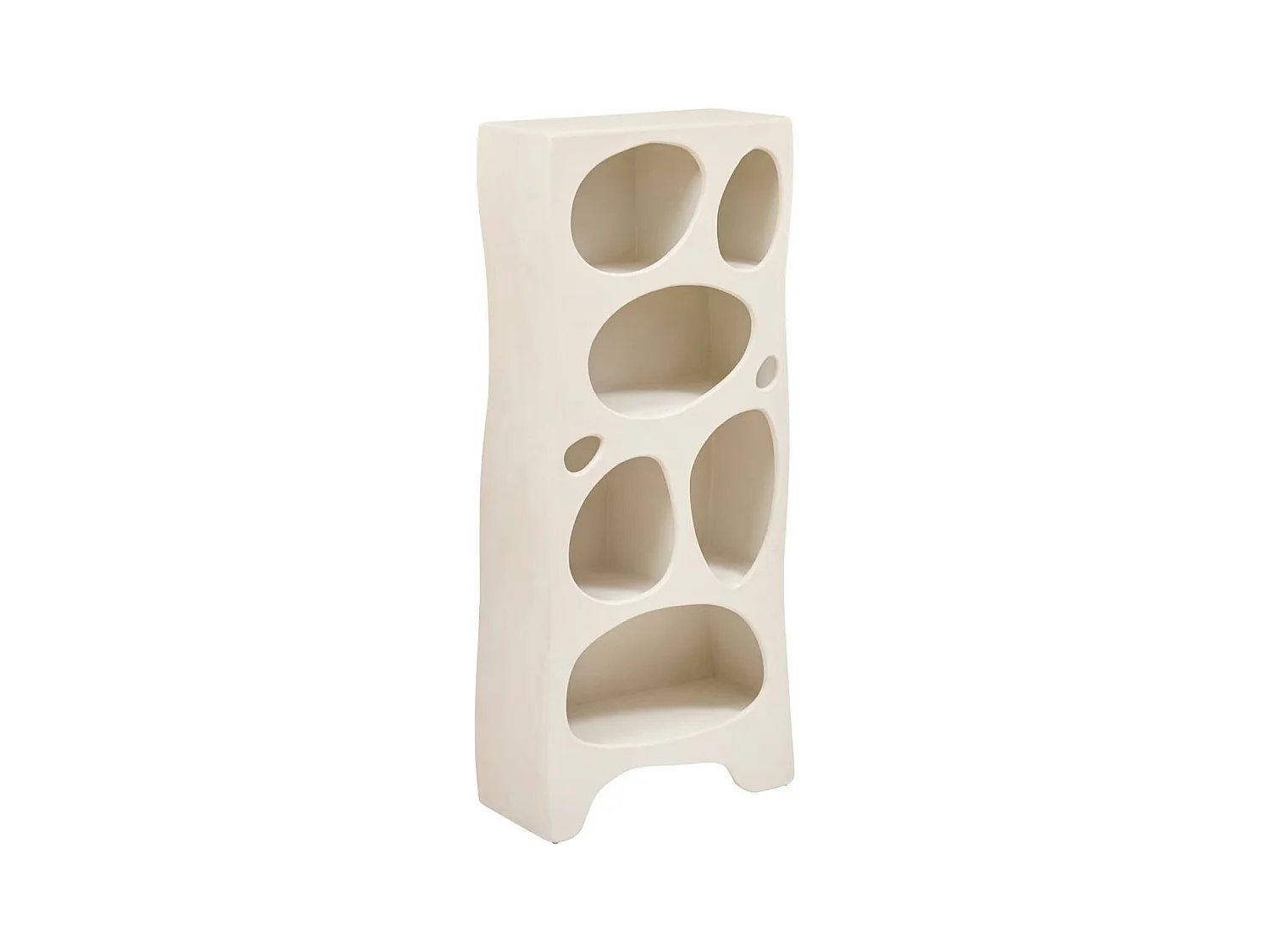 Etagère meuble de rangement coloris ivoire - Longueur 80,5 x Profondeur 36,2 x Hauteur 181,2 cm