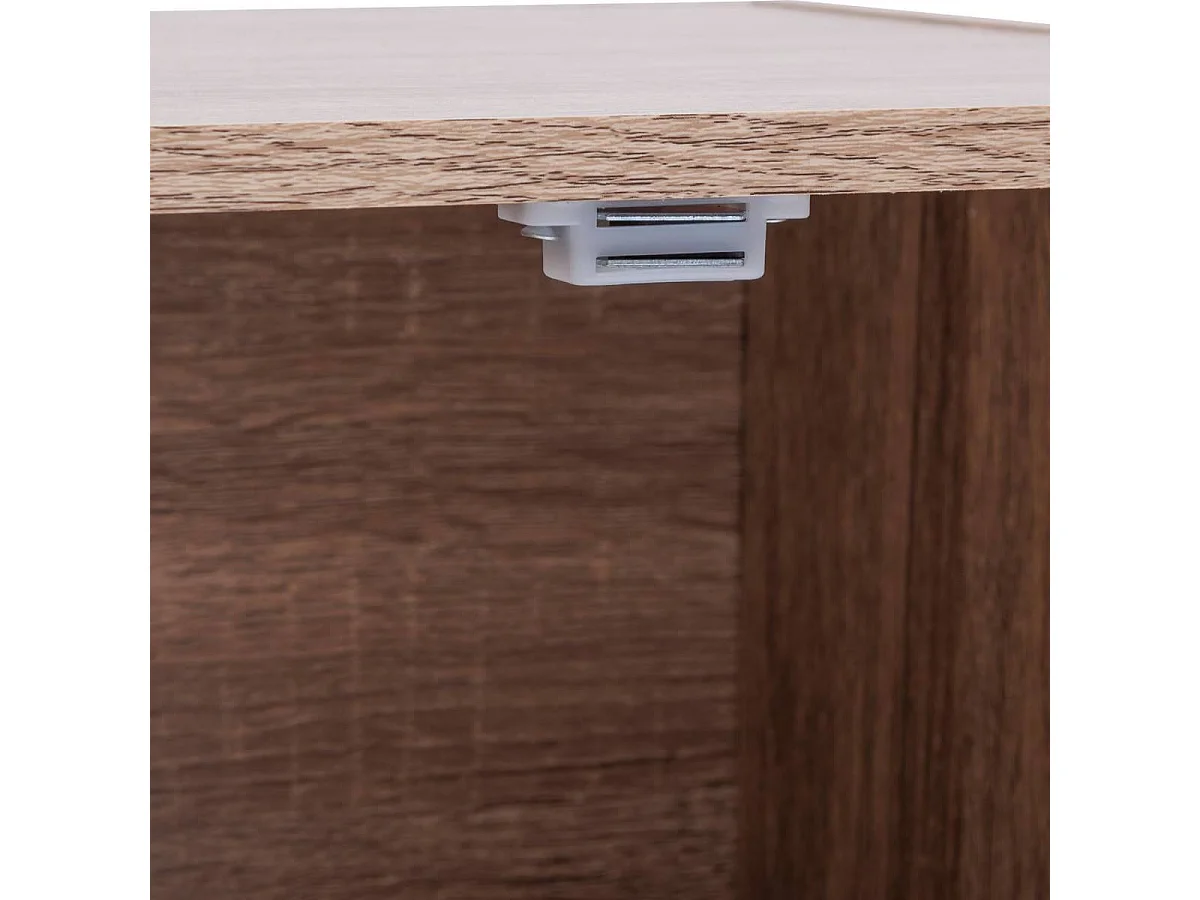 Etagère 4 cases meuble de rangement coloris effet bois clair - Longueur 67,5 x largeur 32 x Hauteur 67,5 cm