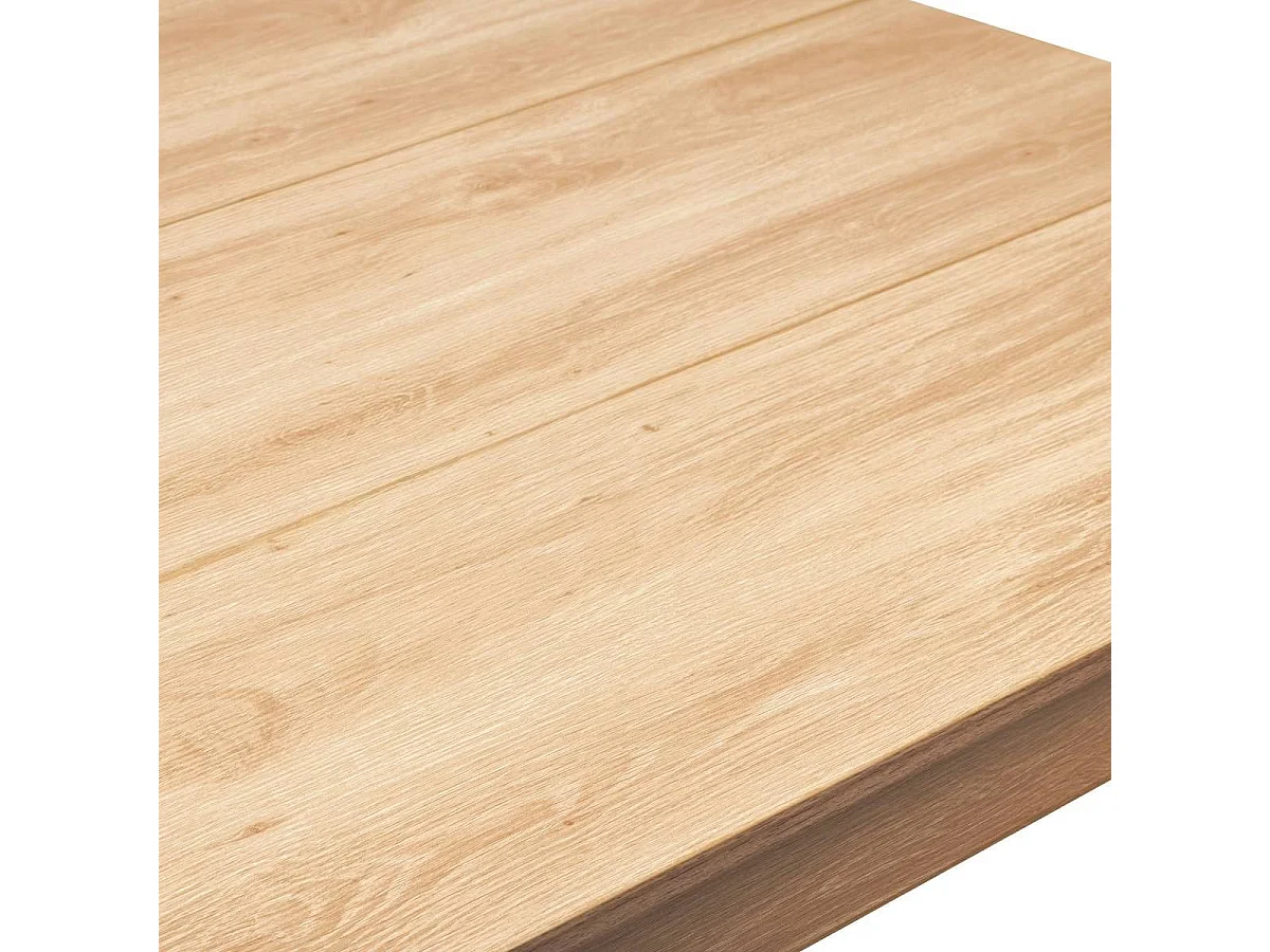 Table à manger 6 places coloris effet bois naturel - Longueur 140 x Profondeur 90 x Hauteur 75,5 cm