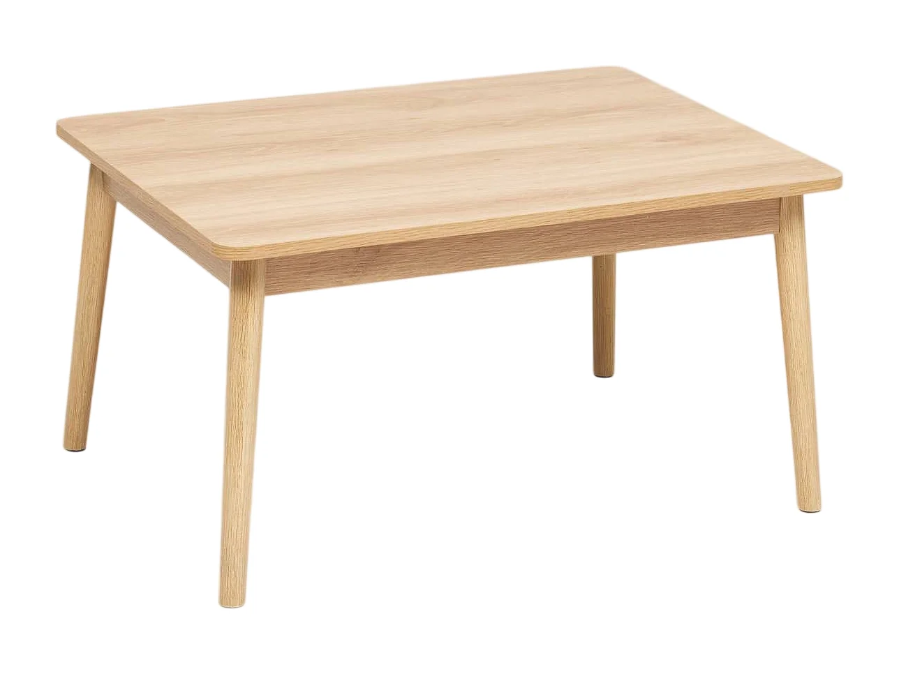 Table basse rectangulaire coloris effet bois naturel - Longueur 78 x largeur 58 x Hauteur 42 cm