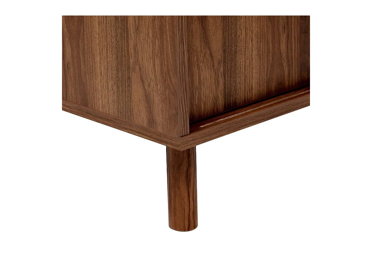 Table basse avec 2 niches rangement et portes coulissantes - Longueur 108 x Profondeur 60 x Hauteur 42 cm