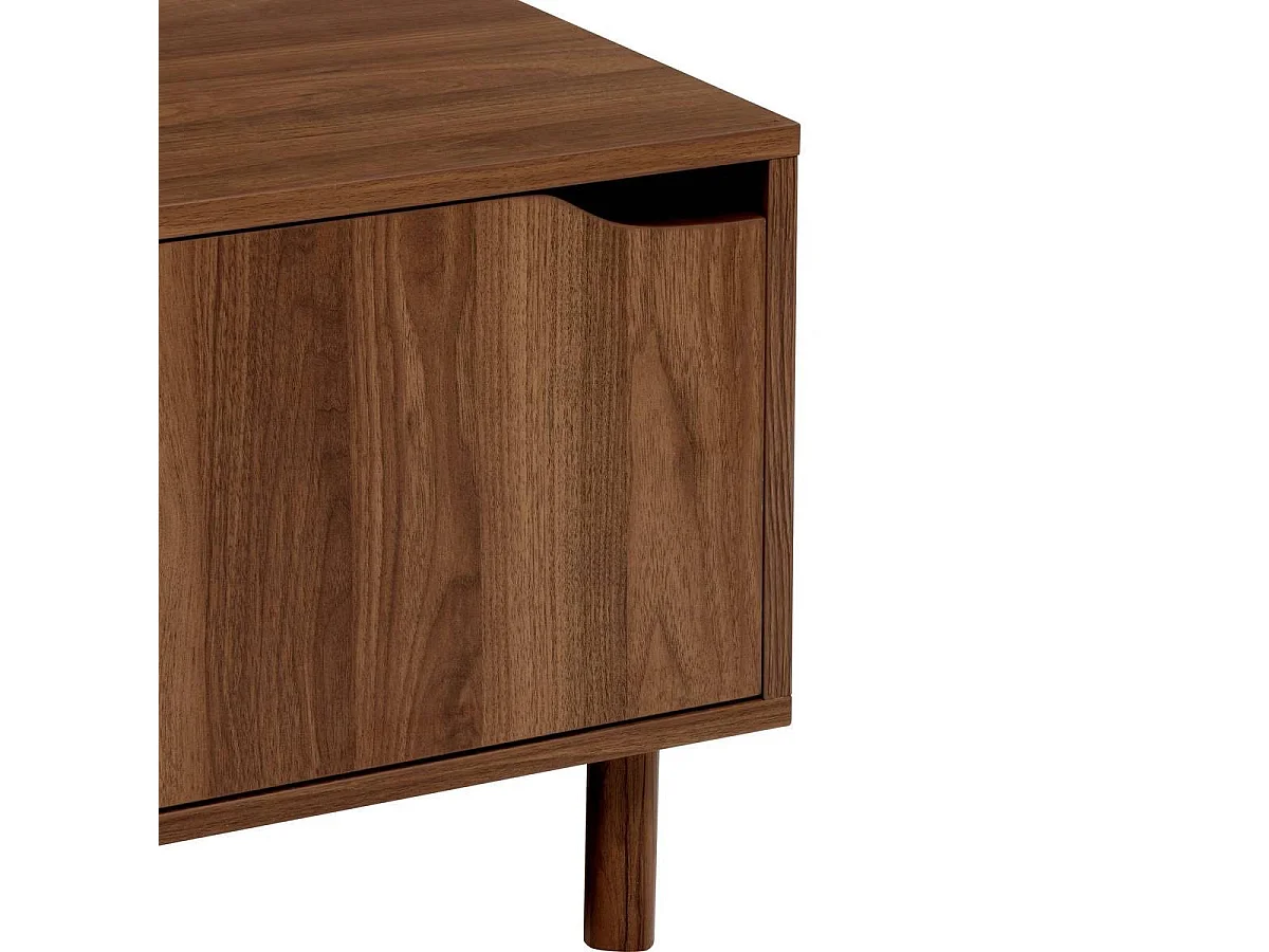 Table basse avec 2 niches rangement et portes coulissantes - Longueur 108 x Profondeur 60 x Hauteur 42 cm