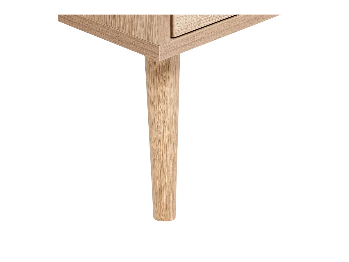 Bureau de 2 tiroirs coloris effet bois clair - Longueur 120 x Profondeur 48 x Hauteur 75 cm