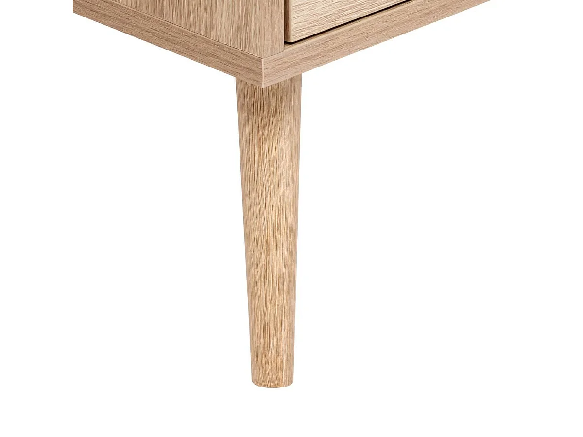 Bureau de 2 tiroirs coloris effet bois clair - Longueur 120 x Profondeur 48 x Hauteur 75 cm
