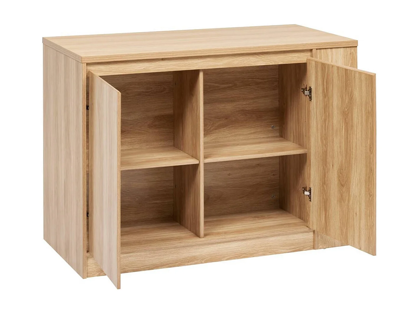 Ilot de cuisine central meuble de rangement 2 portes et 6 niches - Longueur 120 x largeur 60 x Hauteur 90 cm