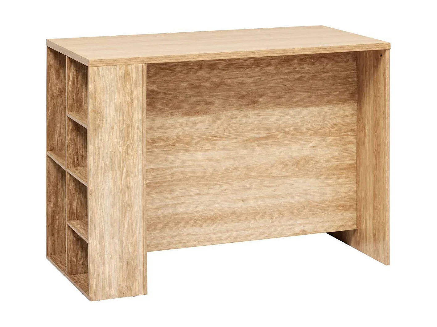 Ilot de cuisine central meuble de rangement 2 portes et 6 niches - Longueur 120 x largeur 60 x Hauteur 90 cm