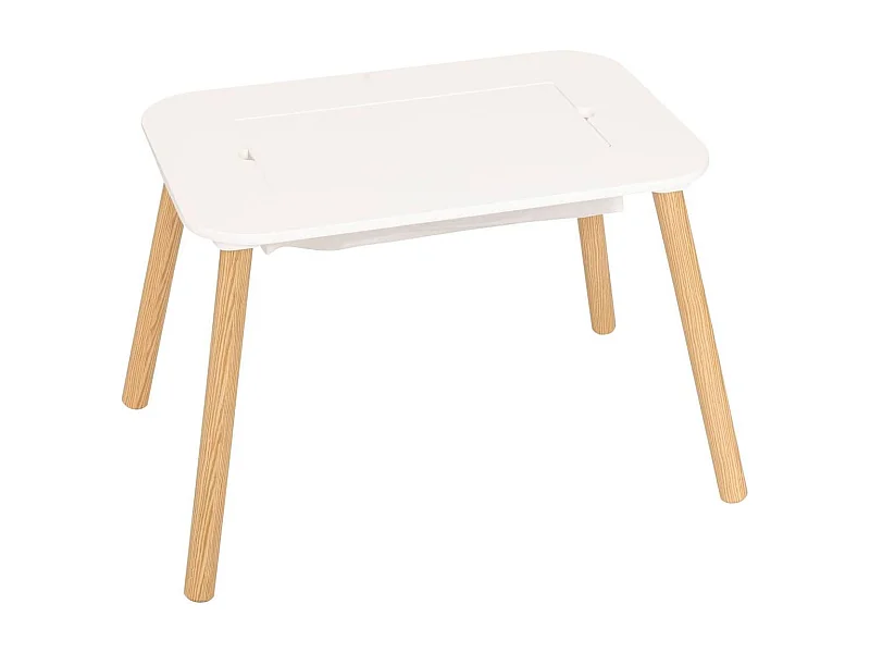 Table de jeu enfant avec plateau réversible - Longueur 68,5 x largeur 46,5 x Hauteur 43 cm