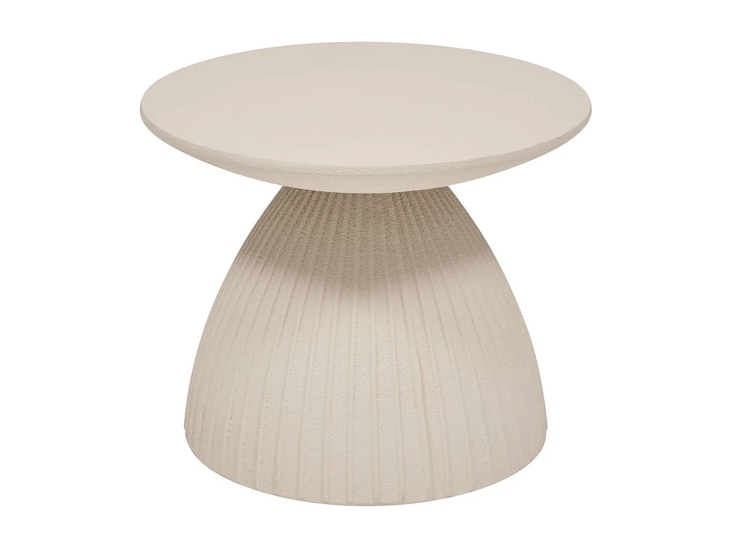 Table basse ronde coloris ivoire - Diamètre 50 x Hauteur 40 cm