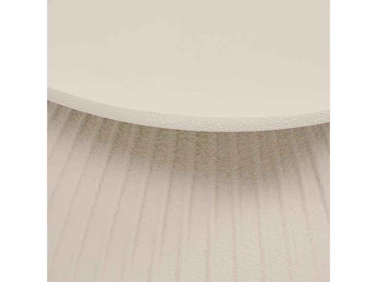 Table basse ronde coloris ivoire - Diamètre 50 x Hauteur 40 cm