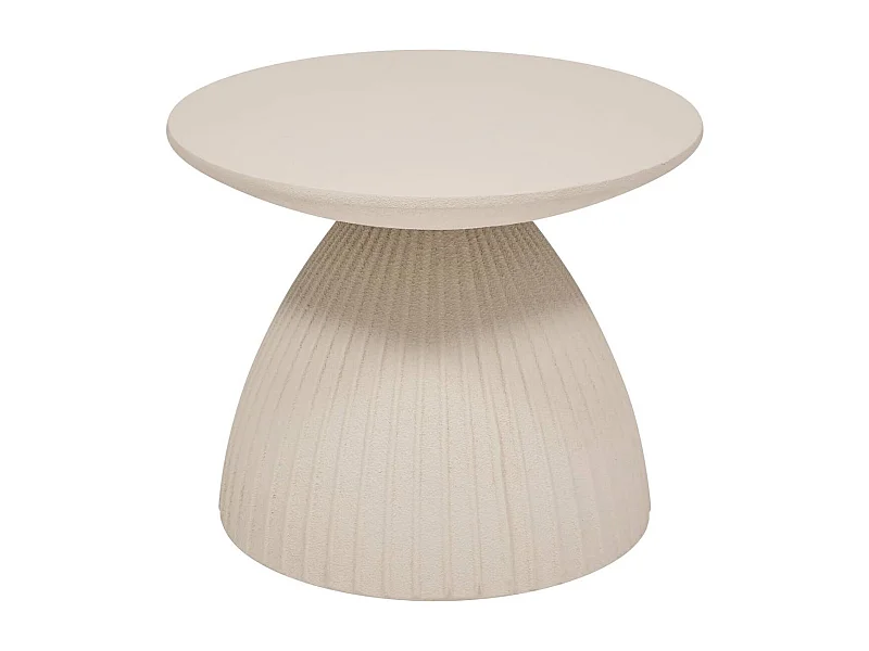 Table basse ronde coloris ivoire - Diamètre 50 x Hauteur 40 cm