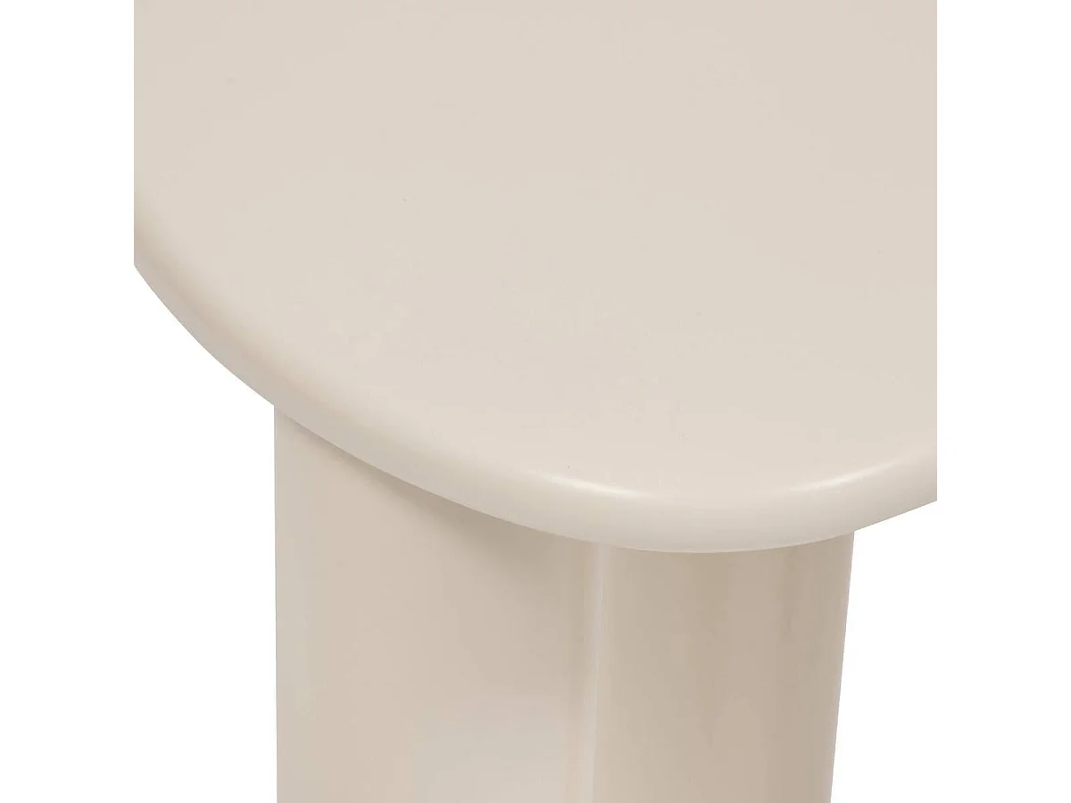 Lot de 2 tables gigognes,tables à café coloris ivoire