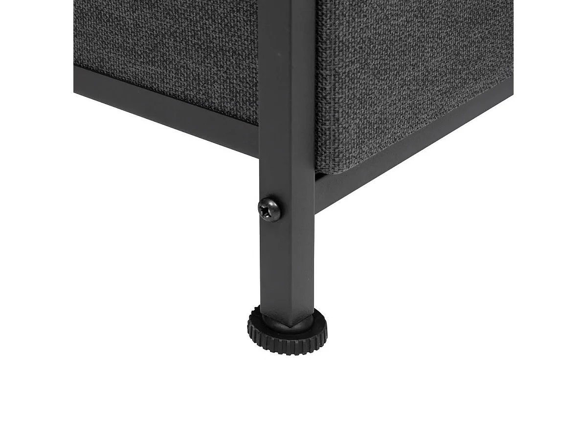 Penderie avec 2 étagères et 6 tiroirs Gris - Longueur 116 x Profondeur 40 x Hauteur 176 cm